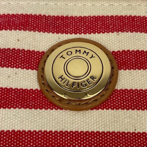 Tommy Hilfiger red striped canvas cosmetics bag - Picture 4 of 10